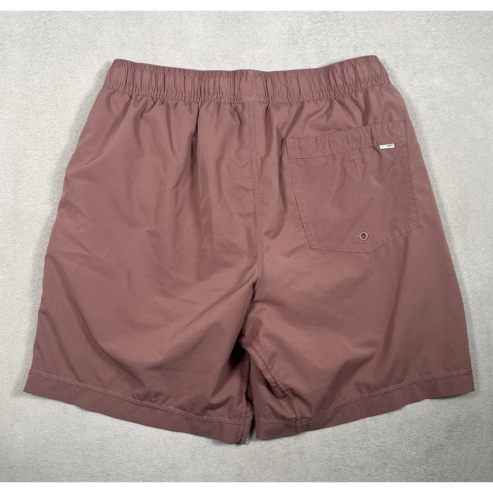 Vuori Mens Kore Short Size Small Mauve Clay Pink Lined Hybrid Workout 7 V302